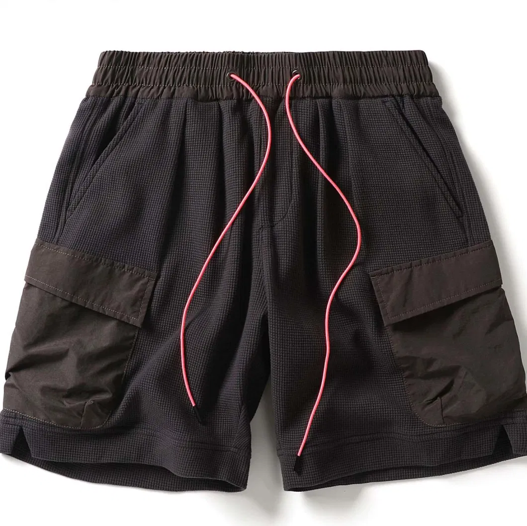 Shorts Mens Summer Streetwear Drawstring Elastic Waist Bermuda Shorts Drawstring Elastic Waist Knee-Length Shorts