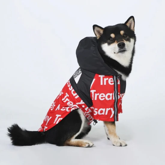 겨울 개를 위해 따뜻한 애완 동물과 어울리는 지퍼가 있는 유행 PU 가죽 및 면 디자인 옷