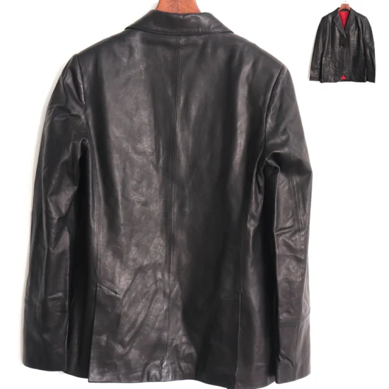 진짜 가죽 폭탄 재킷은 가짜 스웨이드 짧은 블레이저 의류를 고객화합니다