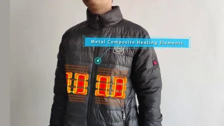 최신 디자인 망 자체 온난화 배터리 전원을 사용하는 겨울 가열 재킷